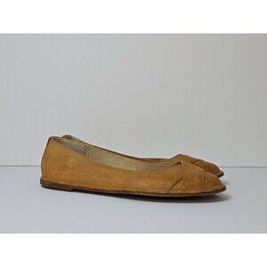 FRYE Ember Cross Ballet Flats Womens Size 6 Leather Casual Camel